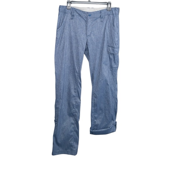 Duluth Trading Dry On The Fly Blue Bootcut Cargo Pants Convertible Gorp 10 X 33 - Picture 1 of 4